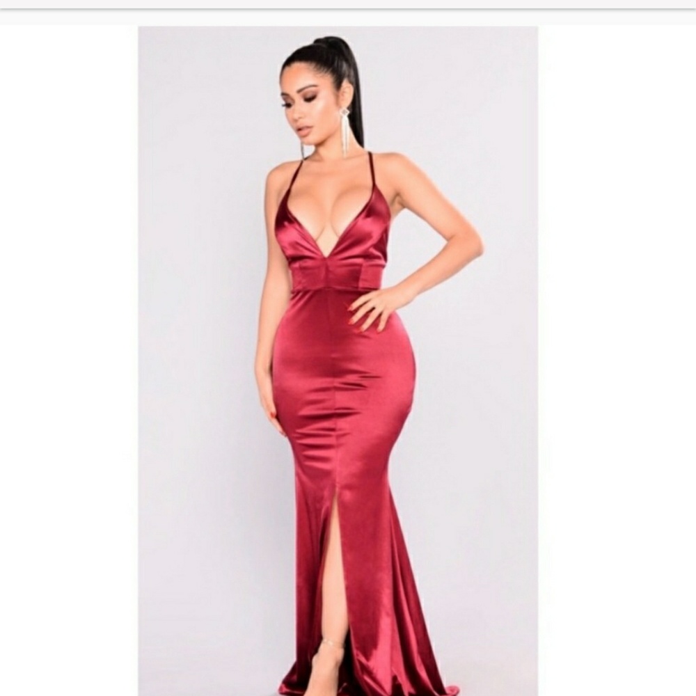 Wine Red Mermaid Dress